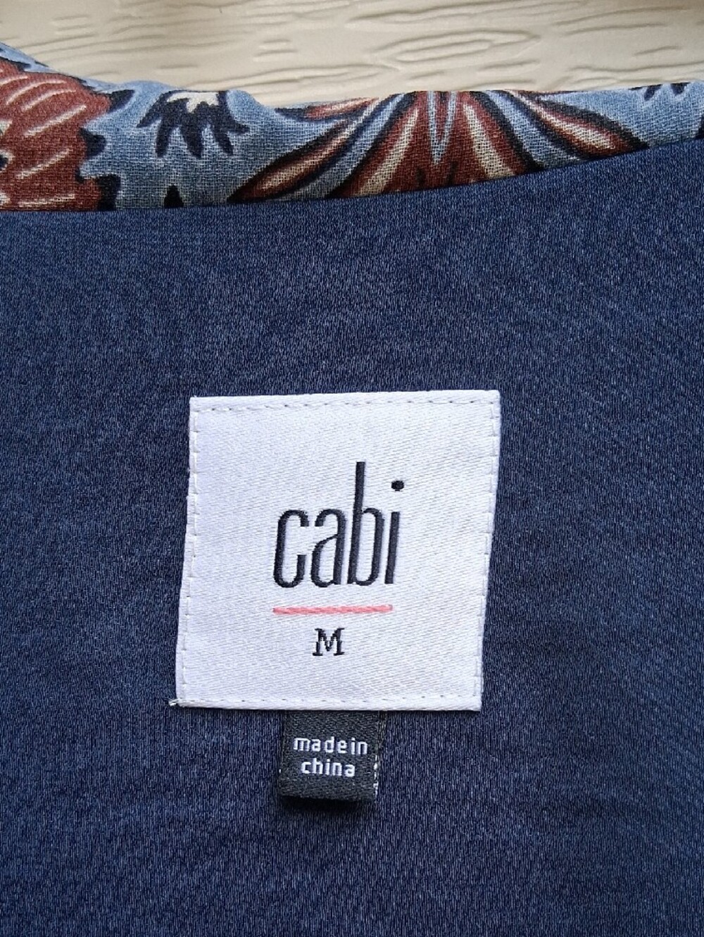 CAbi Blue and Brown Floral Tunic Top - Picture 3 of 16